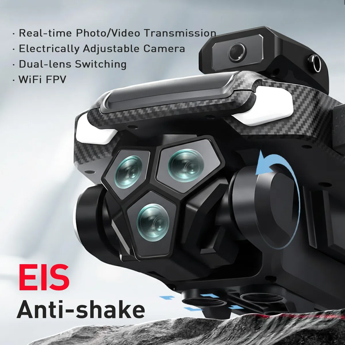 Kameradrohne Brushless mit 4,5 Zoll Display Fernbedienung Faltbar