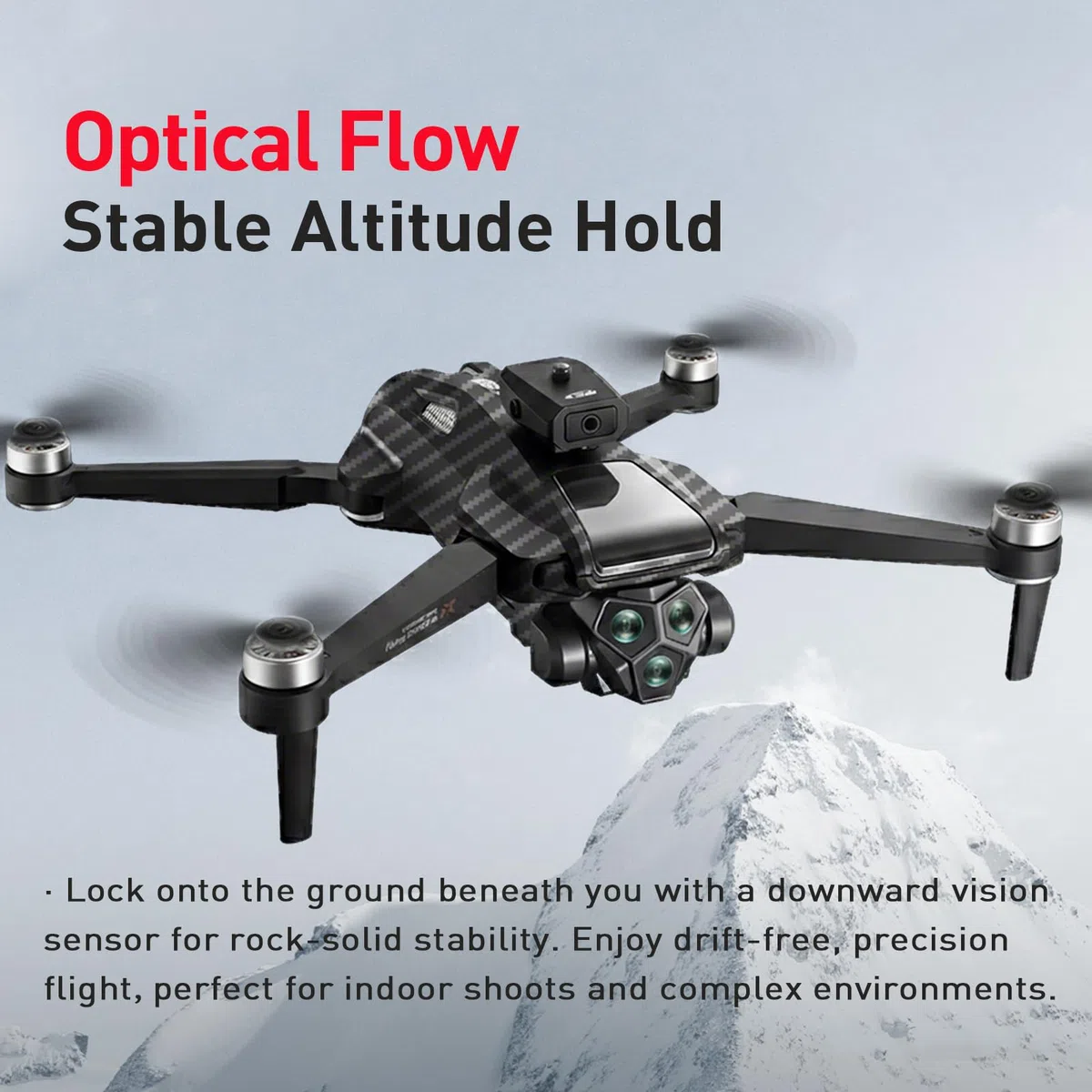 Kameradrohne Brushless mit 4,5 Zoll Display Fernbedienung Faltbar