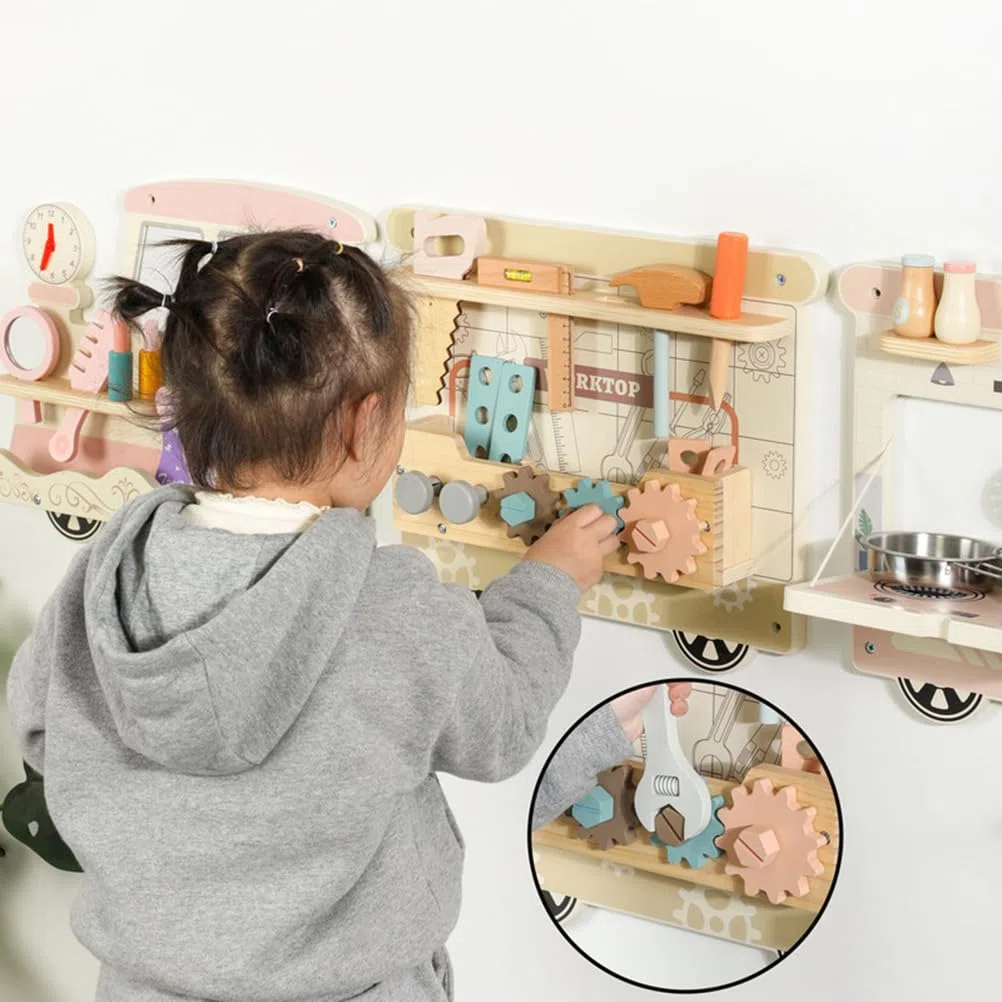 Zug-Wand-Busy-Board-Set, Multithema-Sensorik-Aktivitätstafel