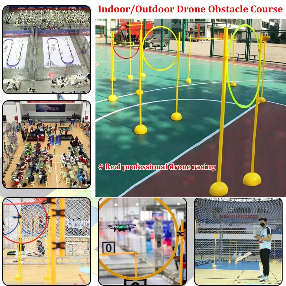Drohnenrennliga, Drohnenrenn-Hindernisparcours, Drohnen-Bausatz zum Selberbauen, Trainingsausrüstung für Indoor- und Outdoor-Übungen mit ferngesteuerten FPV-Flugzeugen