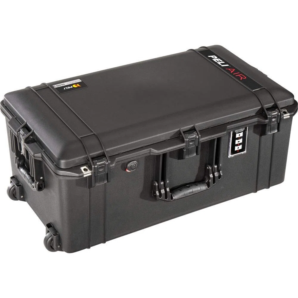 Peli 1626 Air Leichter Langer Koffer mit Rollen für den Transport von Filmausrüstung oder Drohnen, Wasser- und Staubdicht, 76L Volumen, Ohne Schaumstoffeinlage, Farbe: Schwarz