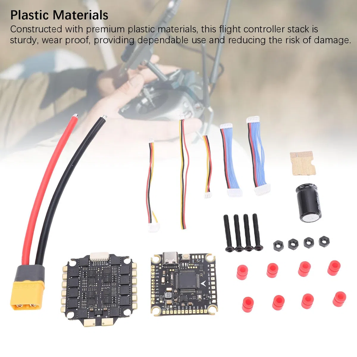 Tosuny F405 Flight Controller 60A ESC Stack, RC Drone ESC Ersatz, Flight Controller Stack mit Drahtloser Datenübertragung, Drone für FPV Racing Speed