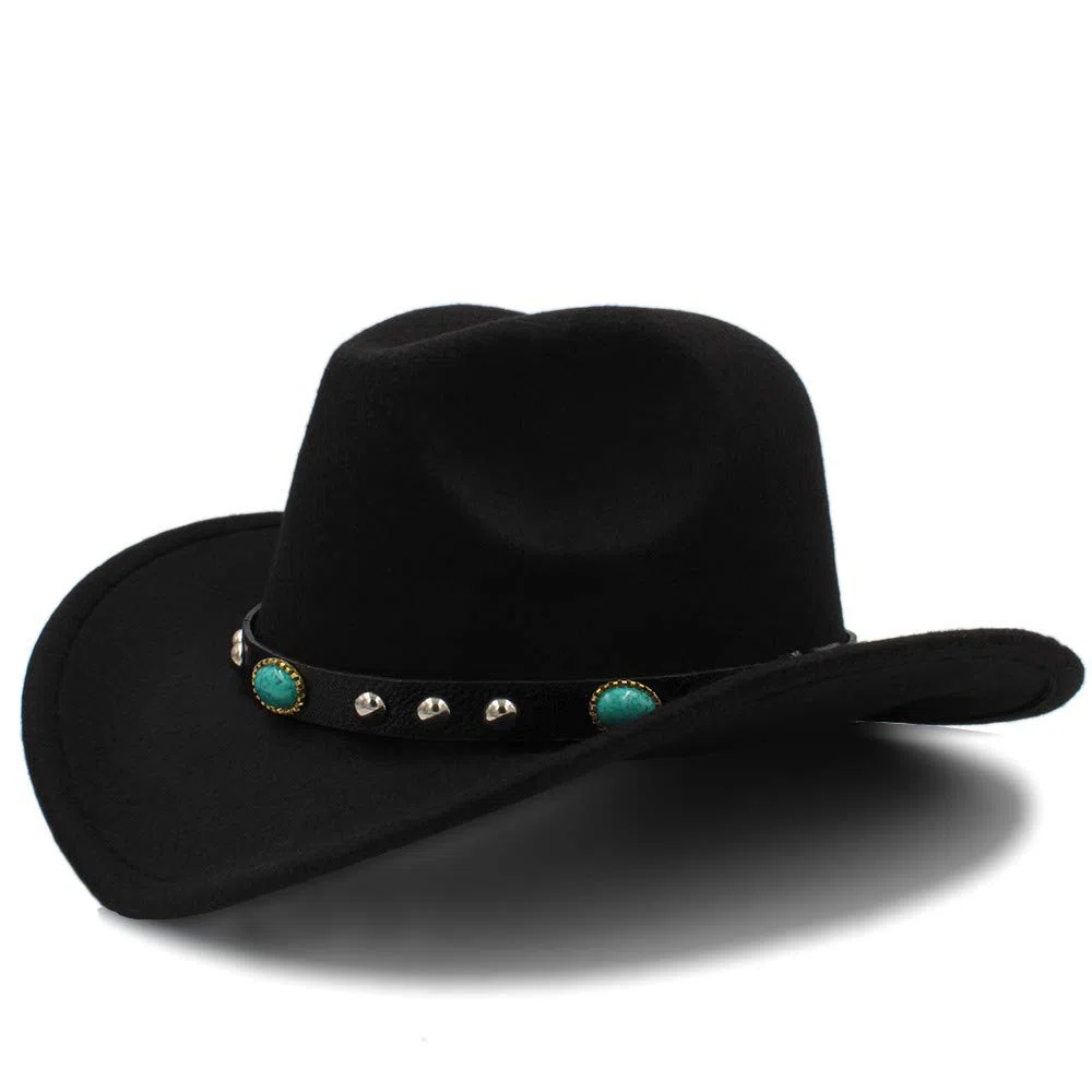 Frauenhüte, Cowboyhut Jazzhut Ankunft Mode Cowboyhut für Frauen Party Kostüme Cowgirl Roll Up Hut