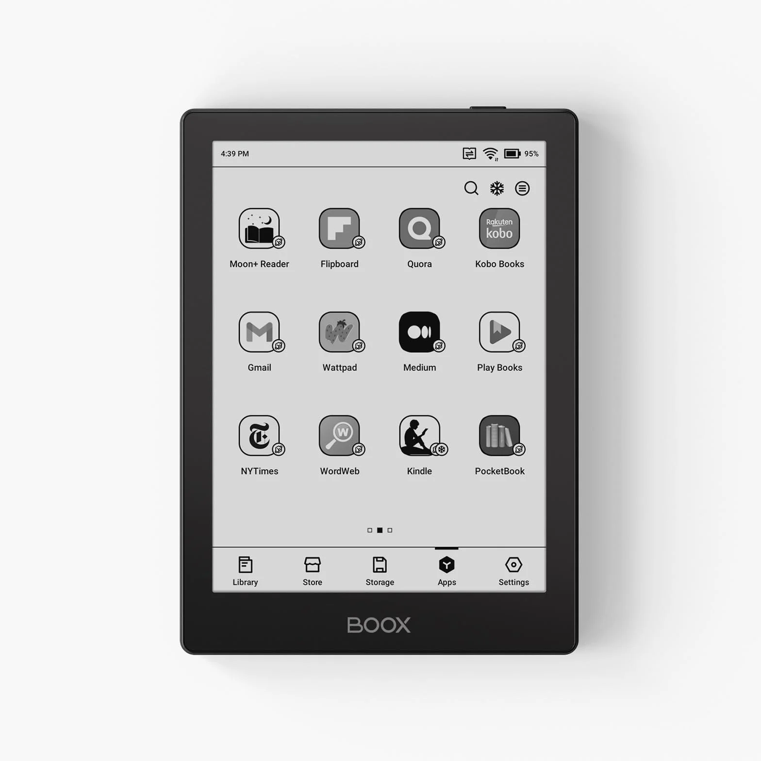 BOOX Go 6 ePaper Tablet 6 Zoll S/W 32 GB 300 ppi Android 11 Frontlicht BT WiFi Schwarz
