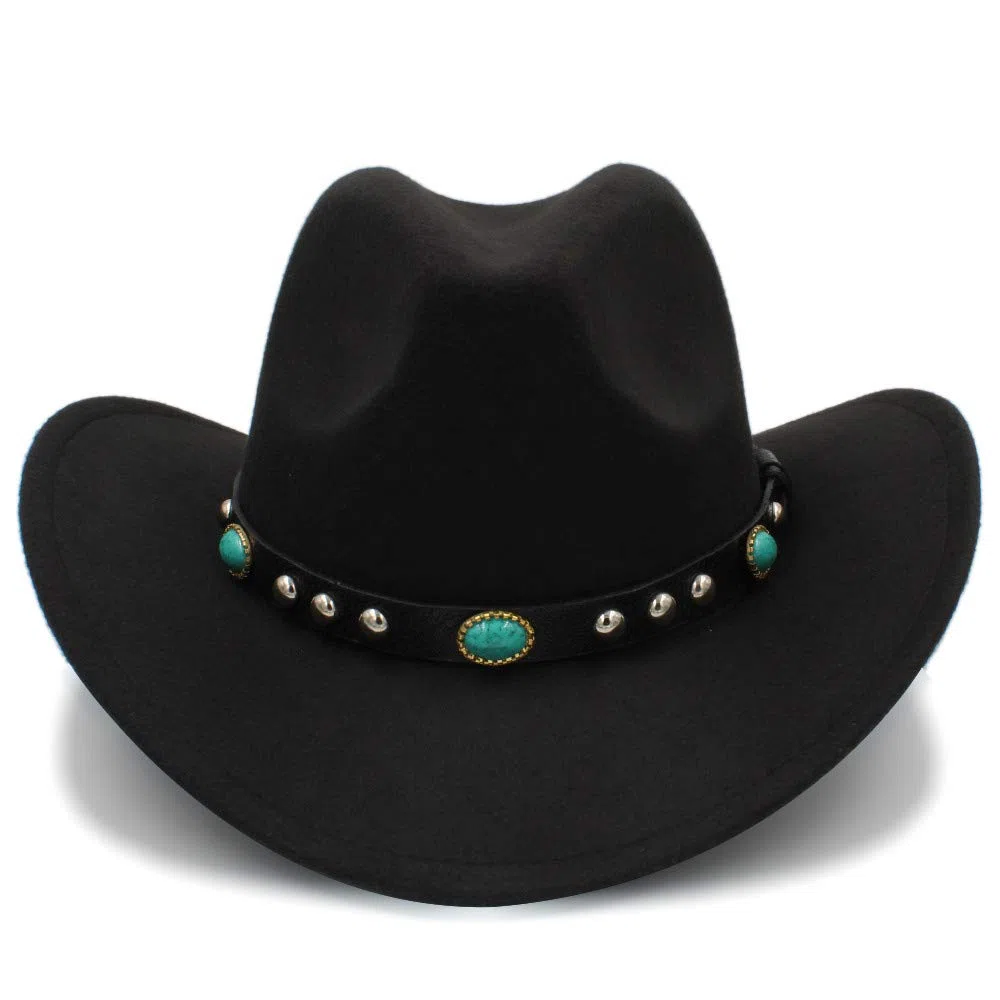 Frauenhüte, Cowboyhut Jazzhut Ankunft Mode Cowboyhut für Frauen Party Kostüme Cowgirl Roll Up Hut